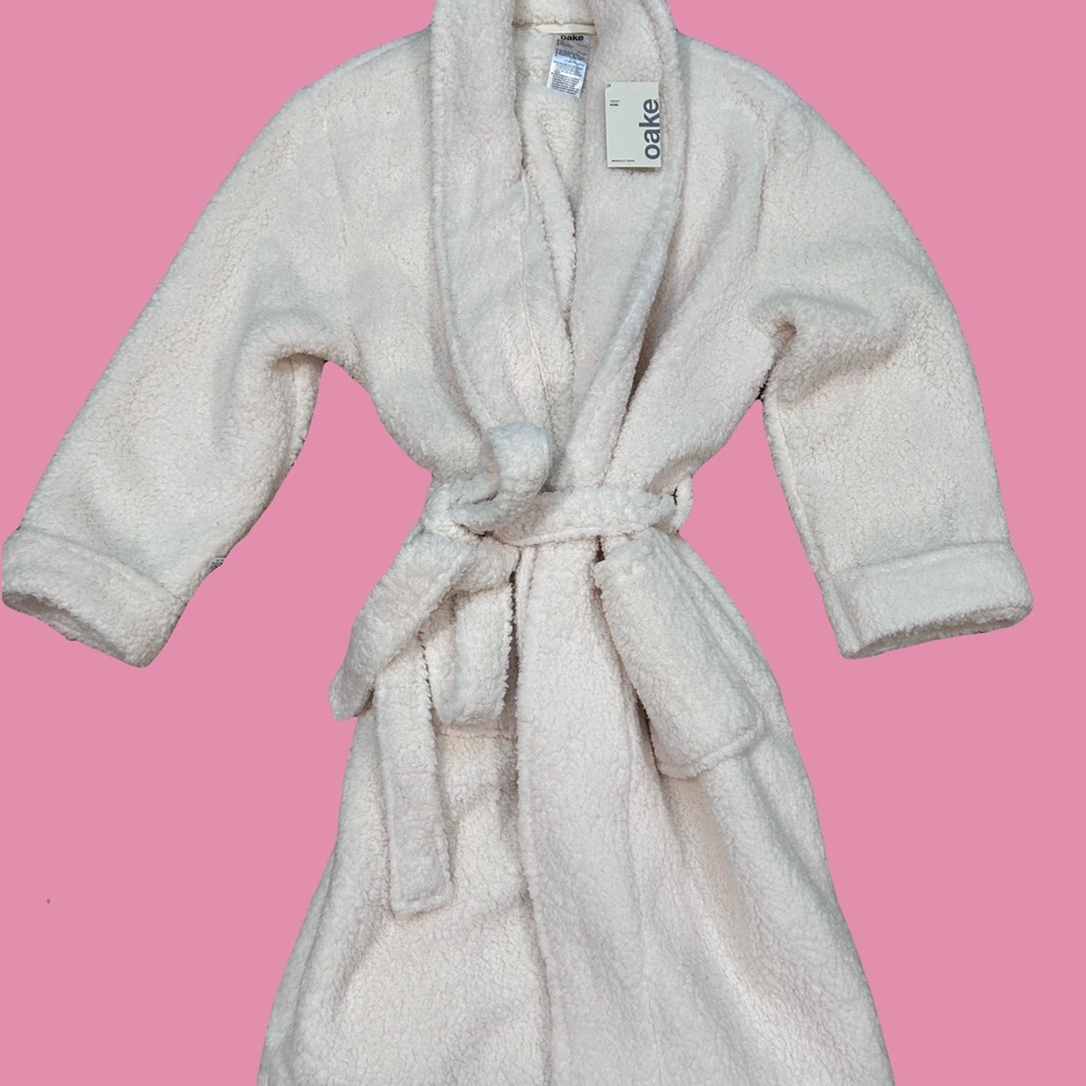 OAK Women's White Bathrobe